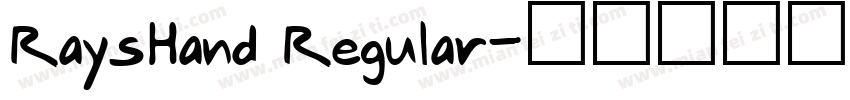 RaysHand Regular字体转换